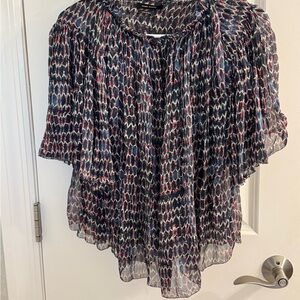 Isabel Marant Multicolored Flutter Sleeve Blouse
